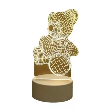 Lampka LED 3D Illusion Elight ILU z motywem piłki nożnej, wielokolorowe światło (25x15cm), zasilana USB