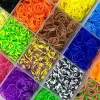 Kiddyz 4400pcs Zestaw do robienia bransoletek Gumki Haczyki Klipsy i Zawieszki Organizer Wielokolorowy