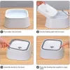iLike Anti-Spill Dog Bowl Non-Splashing Pet Water Feeder Detachable Lid Grey