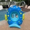 IVY Baby Float Seat 61×59×28cm Inflatable Swim Ring in Fish Shape with Handle Support