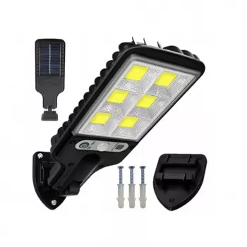 Elight LU17 Solar LED Street Light 120 COB PIR Sensor + Waterproof Design ABS Construction Black