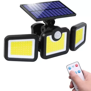 Elight Solar Sensor Wall Light 3in1 LS6 z czujnikiem ruchu, pilotem i przewodowym panelem słonecznym, czarny