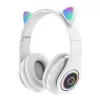 Bemi B39 Kids Cat Bluetooth Wireless Headset z radiem FM, MP3, MicroSD i rozmowami telefonicznymi - Biały