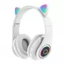 Bemi B39 Kids Cat Bluetooth Wireless Headset z radiem FM, MP3, MicroSD i rozmowami telefonicznymi - Biały
