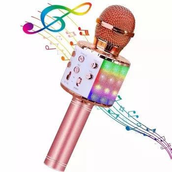 iWear M85 Karaoke Mikrofon z Efektami Dla Dzieci i Dorosłych, z Głośnikami i Nagrywaniem, Micro SD, USB, Bluetooth