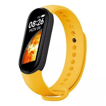 iWear SM7 Smart Bracelet 0.96 inch TFT - Fitness Tracker IP67 z pomiarem tętna i ciśnienia krwi / Social / Sen Żółty
