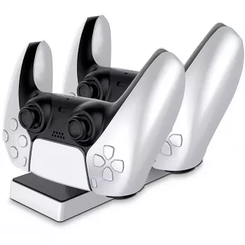 CP PS5 DualSense Dual Slot Charger Dock Stand dla kontrolerów PlayStation 5 z USB-C Czarny