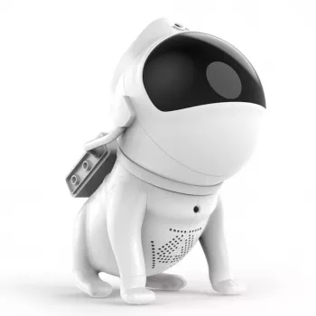 Projektor ścienny i sufitowy Elight G6 Space Dog z efektem mgławicy, głośnikiem, aplikacją Bluetooth, pilotem, biały