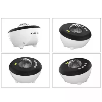 Projektor Aurora Elight J1 z Dźwiękami Atmosfery i Głośnikiem Bluetooth, Inteligentne Sterowanie Wi-Fi Bluetooth przez Aplikację, Biały