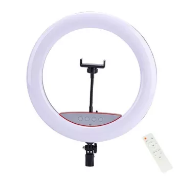 Elight SR14 36cm LED Ring Light z Uchwytem na Smartfon + Zasilacz 220V + Pilot Bluetooth Czarny