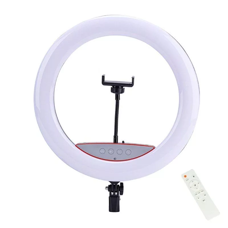 Elight SR14 36cm LED Ring Light z Uchwytem na Smartfon + Zasilacz 220V + Pilot Bluetooth Czarny