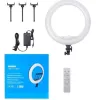 Elight SR18 45cm LED Light Ring z 3x Uchwytem na Smartfon + Zasilacz 220V + Pilot BT Czarny