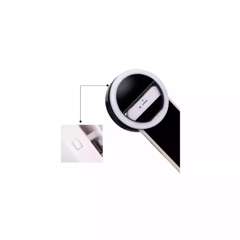 Elight CL1 Przenośne Podróżne LED Światło do Smartfona z Łatwym Mocowaniem na Klips do Idealnego Selfie z Baterią Czarny
