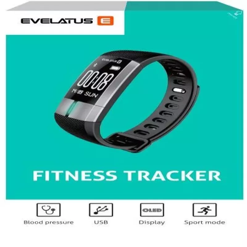 Evelatus Fitness Tracker EFT01 Czarny