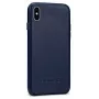 Evelatus Etui Skórzane do Apple iPhone X / XS - Ciemnoniebieski