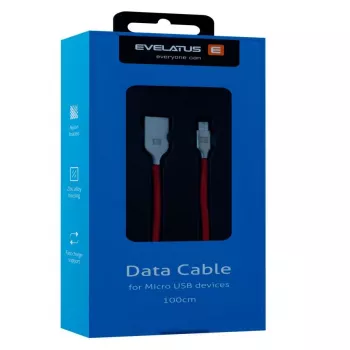 Przewód Micro-USB Evelatus EDC04 Czerwony 1m