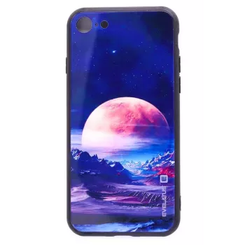EVELATUS Apple iPhone 7/8/SE 2020/SE 2022 Picture Glass Case Flower Power