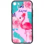 Evelatus Apple iPhone 7/8/SE 2020 Picture Glass Case Flamingo Party