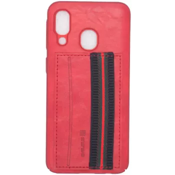 Evelatus Samsung A40 Cubit Plastic Red Back Cover