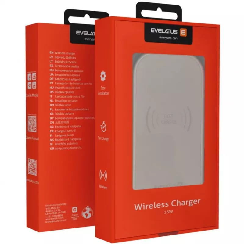 EVELATUS Wireless Desk Charger EWD01 White
