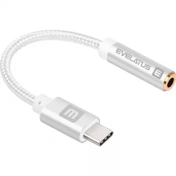 Evelatus USB-C na 3.5mm Adapter Audio EAD01 - Czarny
