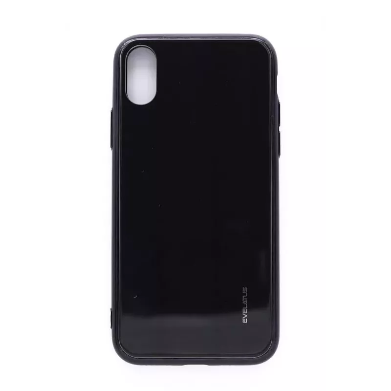 Evelatus Apple iPhone X/XS Water Ripple Full Color Electroplating Tempered Glass Screen Protector Black