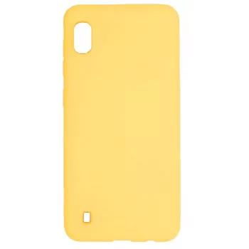 Evelatus Samsung Galaxy A10 Soft Touch Silicone Case with Strap Yellow