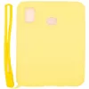 Evelatus Samsung A20e Soft Touch Silicone Case with Strap Yellow