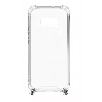 Evelatus Samsung Galaxy S10e Silikonowy Przezroczysty z Naszyjnikiem TPU Space Gray