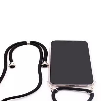 Evelatus Samsung Galaxy A70 Case with Rope Black Transparent
