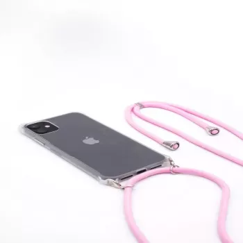 EVELATUS Apple iPhone X/XS Case with Rope Stripes Pink Transparent