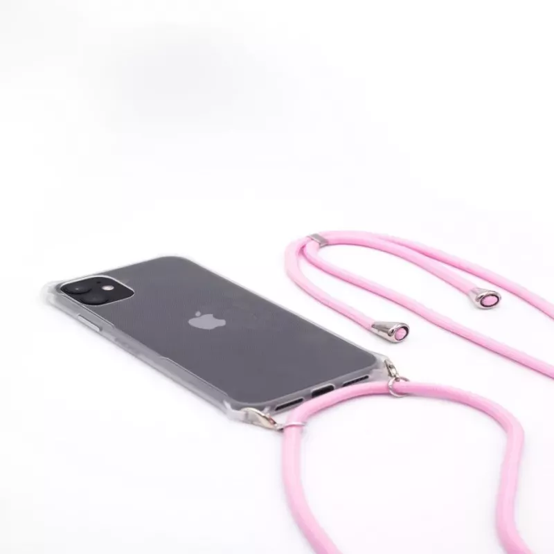 EVELATUS Apple iPhone X/XS Case with Rope Stripes Pink Transparent
