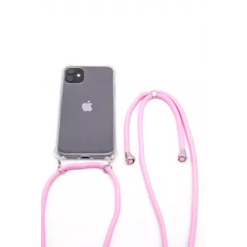EVELATUS Apple iPhone X/XS Case with Rope Stripes Pink Transparent
