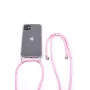 EVELATUS Apple iPhone X/XS Case with Rope Stripes Pink Transparent