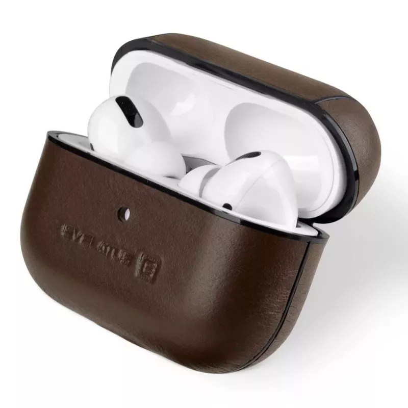 Evelatus Apple AirPods Pro Skórzane Etui Ochronne Brązowe