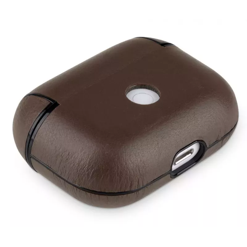 Evelatus Apple AirPods Pro Skórzane Etui Ochronne Brązowe