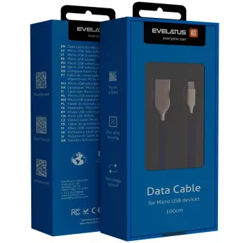 Przewód Micro-USB Evelatus EDC04 Niebieski 1m