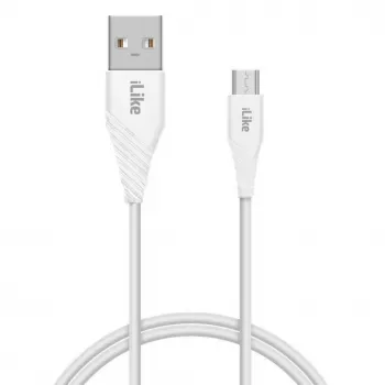 Przewód ładujący iLike do MicroUSB ICM01 Biały