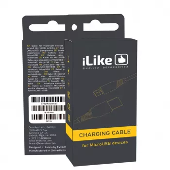 Przewód ładujący iLike do MicroUSB ICM01 Czarny