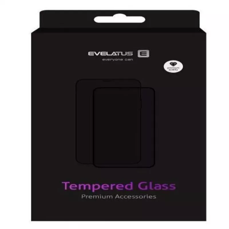 Evelatus Apple iPhone 12 Pro Max 6.7 cala Anti-Blue 2.5D Full Cover Japan Glue Glass Anti-Static Screen Protector