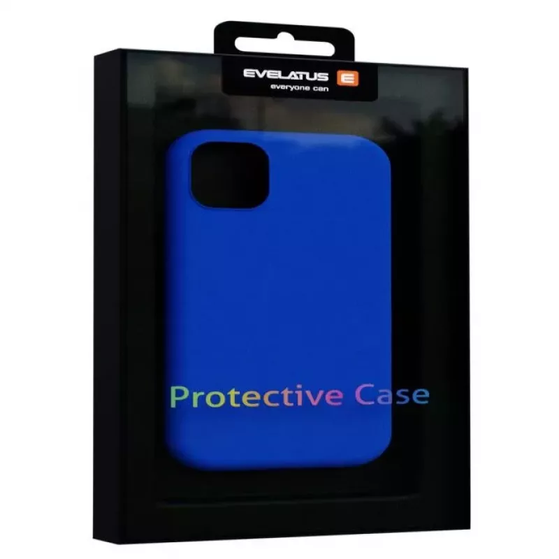 Evelatus Apple iPhone 12/12 Pro Premium Soft Touch Silicone Case Blue