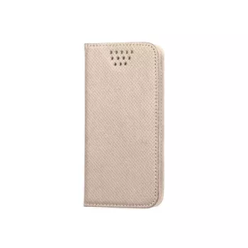 iLike Universal Magnet Case do smartfonów 5.5-5.7 cala, etui portfel z kieszeniami na karty i podstawką, Złoty