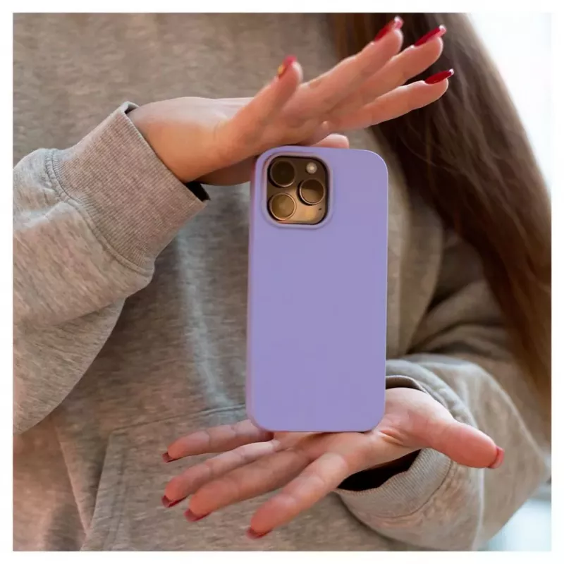 Evelatus Apple iPhone 14 Pro 6.1 Premium Soft Touch Silicone Case Light Purple