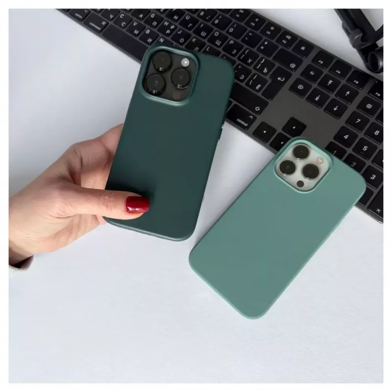 Evelatus Apple iPhone 14 Pro Genuine Leather Case with MagSafe Dark Green