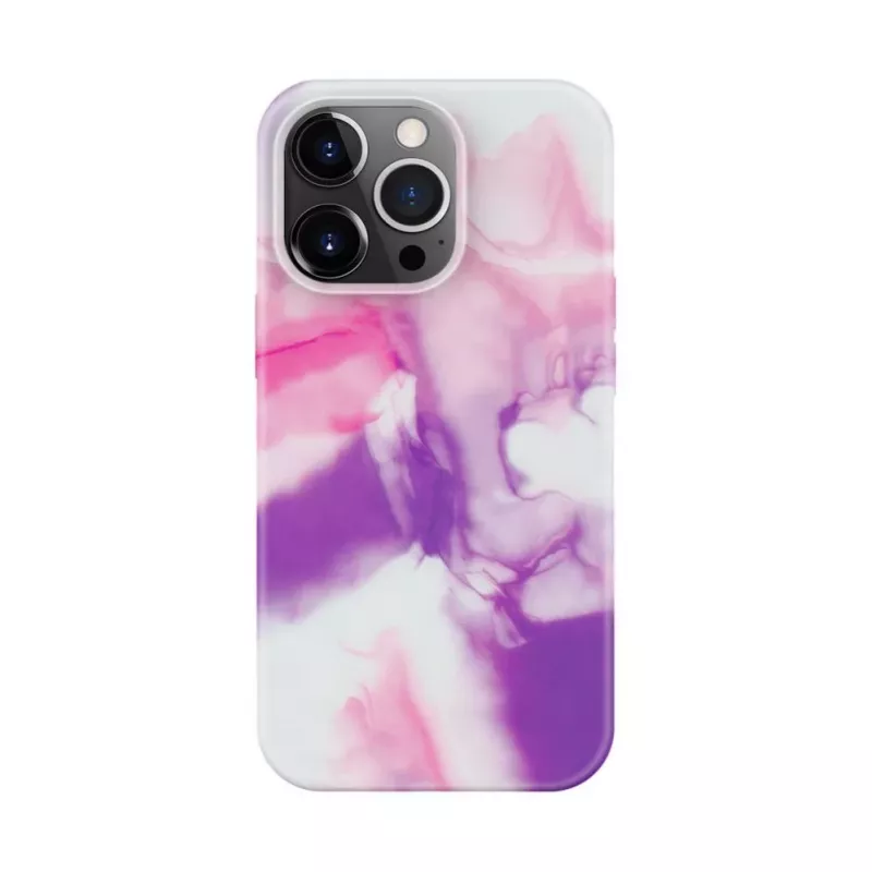 Evelatus Apple iPhone 14 Pro Premium Silicone Case Customized Print Purple