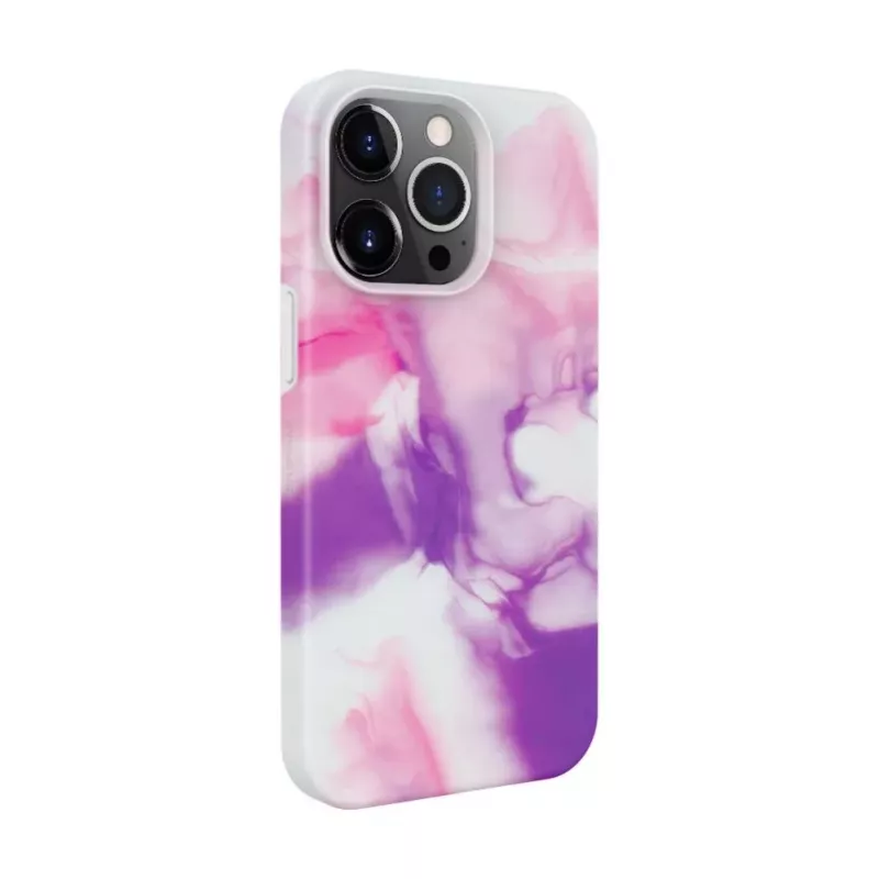 Evelatus Apple iPhone 14 Pro Premium Silicone Case Customized Print Purple