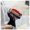Evelatus Apple iPhone 13 Pro Max Silicone Case Multi-Colored Rainbow