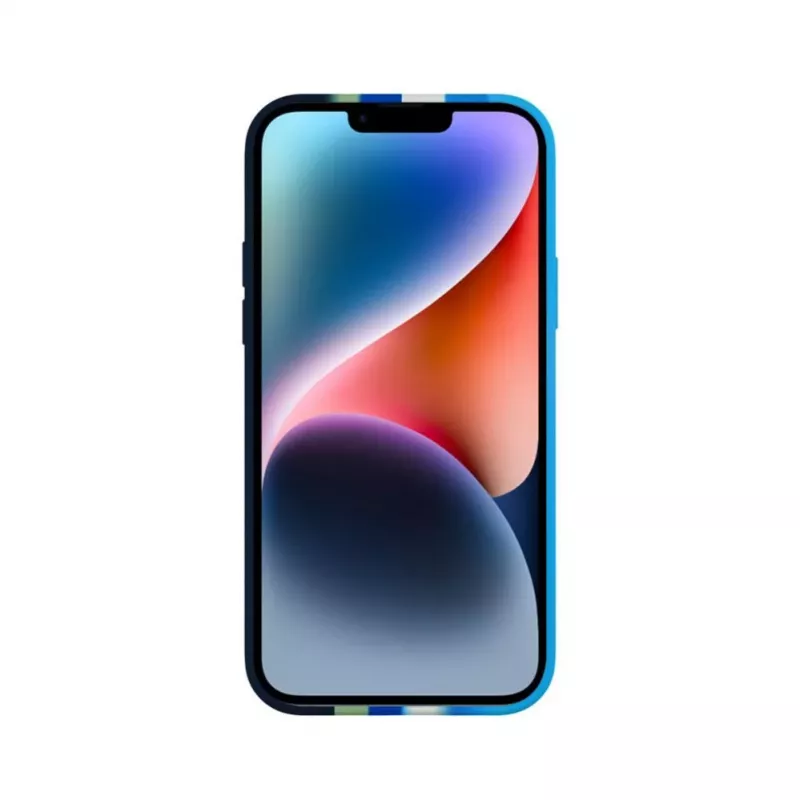 Evelatus Apple iPhone 14 Wielokolorowe Silikonowe Etui Niebieskie