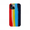 Evelatus Apple iPhone 14 Silikonowe Etui Wielokolorowa Tęcza