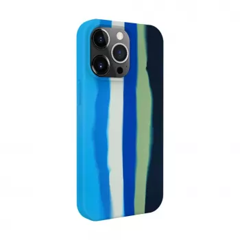 Evelatus Apple iPhone 14 Pro Max Silicone Case Multi-Colored Blue